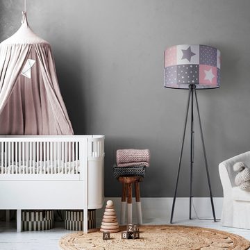 Paco Home Stehlampe Trina Cosmo, ohne Leuchtmittel, Kinderlampe LED Kinderzimmer Lampe Sternen Motiv, Stehleuchte E27