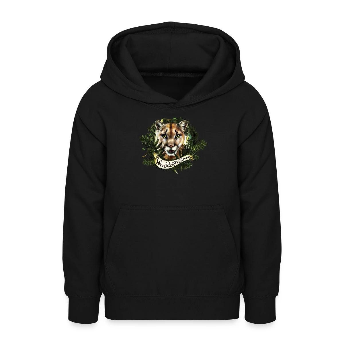 Hoodie Woodwalkers Carag In Tiergestalt & Schriftzug Teenager Hoodie