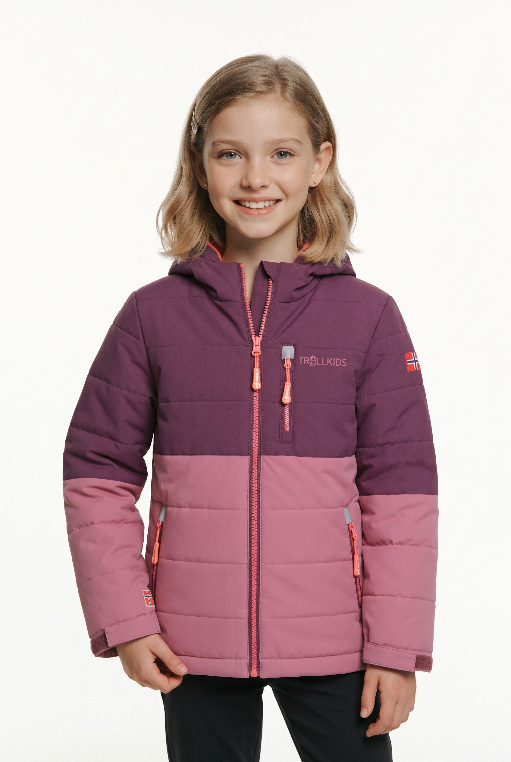 TROLLKIDS Winterjacke KIDS HEMSEDAL SNOW JACKET XT sportlich, aus Steppware, mit Kapuze, pflegeleicht, für Kinder