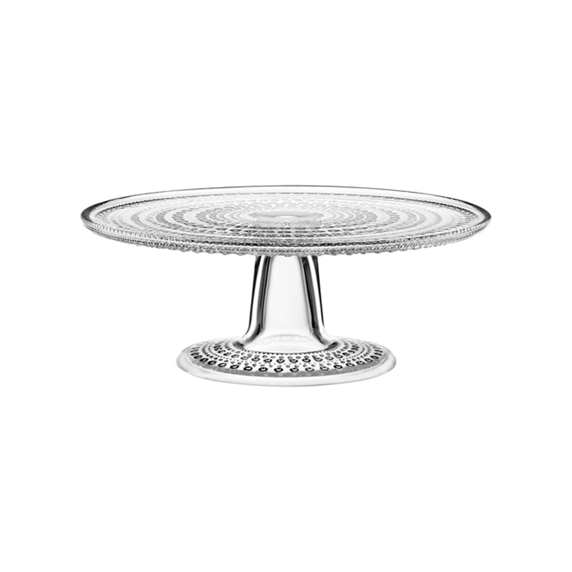 IITTALA Kuchenplatte Iittala Kastehelmi Kuchplatte mit Fuß 240mm klar, Glas