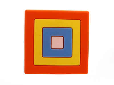 SO-TECH® Möbelknopf Kindermöbelknopf Quadrat bunt aus Gummi, Knopf Knauf für Kinderzimmer incl. Schraube