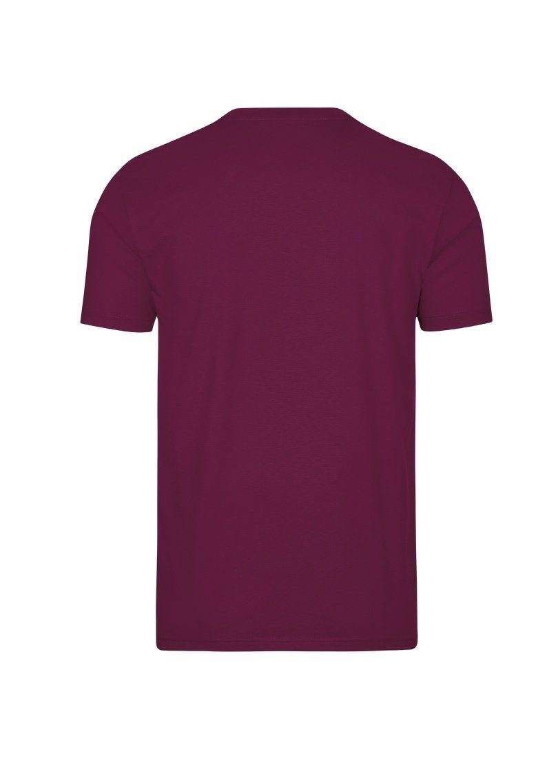 DELUXE TRIGEMA T-Shirt sangria Baumwolle V-Shirt Trigema