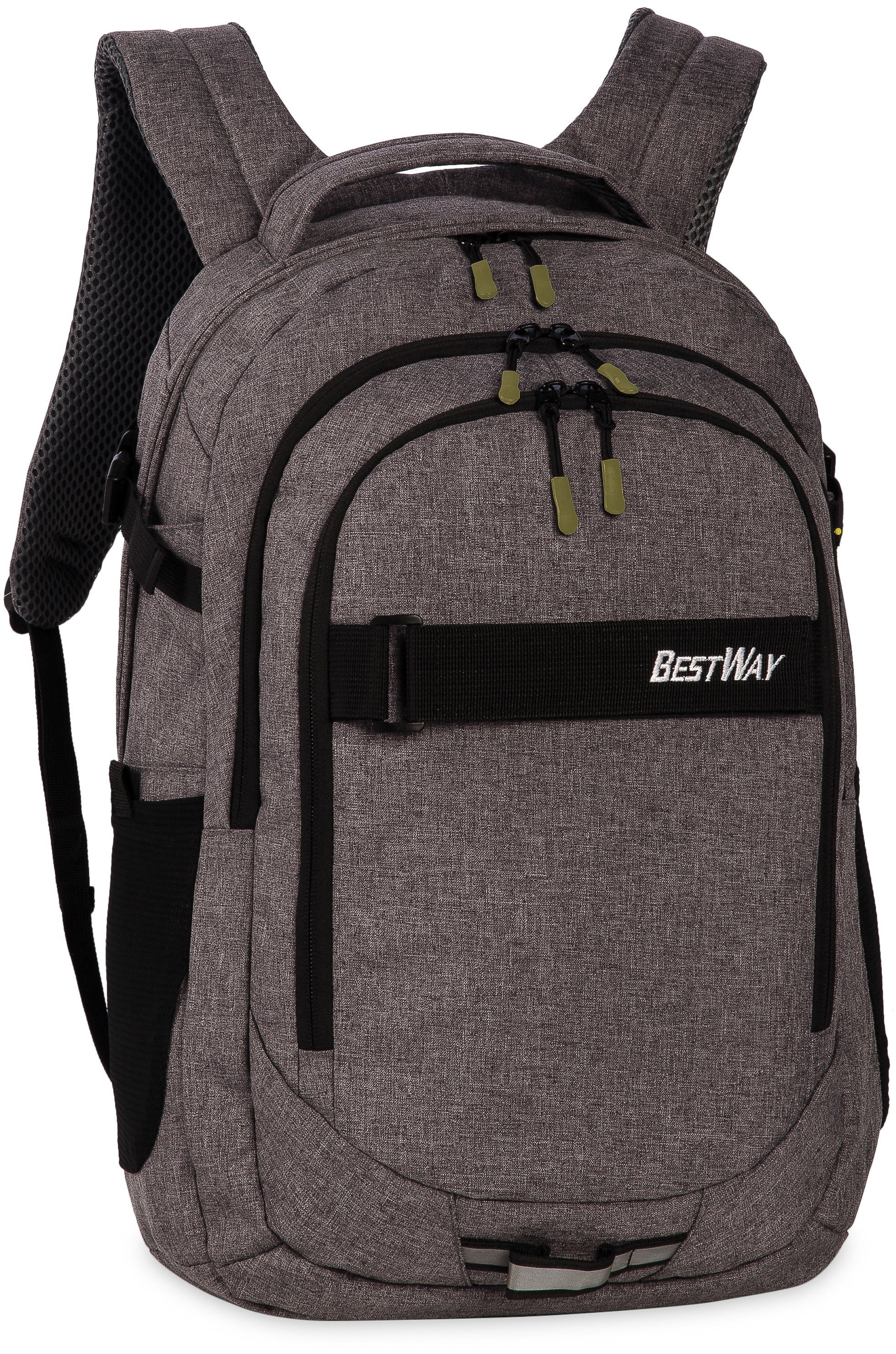 Air, Laptopfach BESTWAY gepolstertem Evolution mit Zoll Schulrucksack dunkelgrau, 15