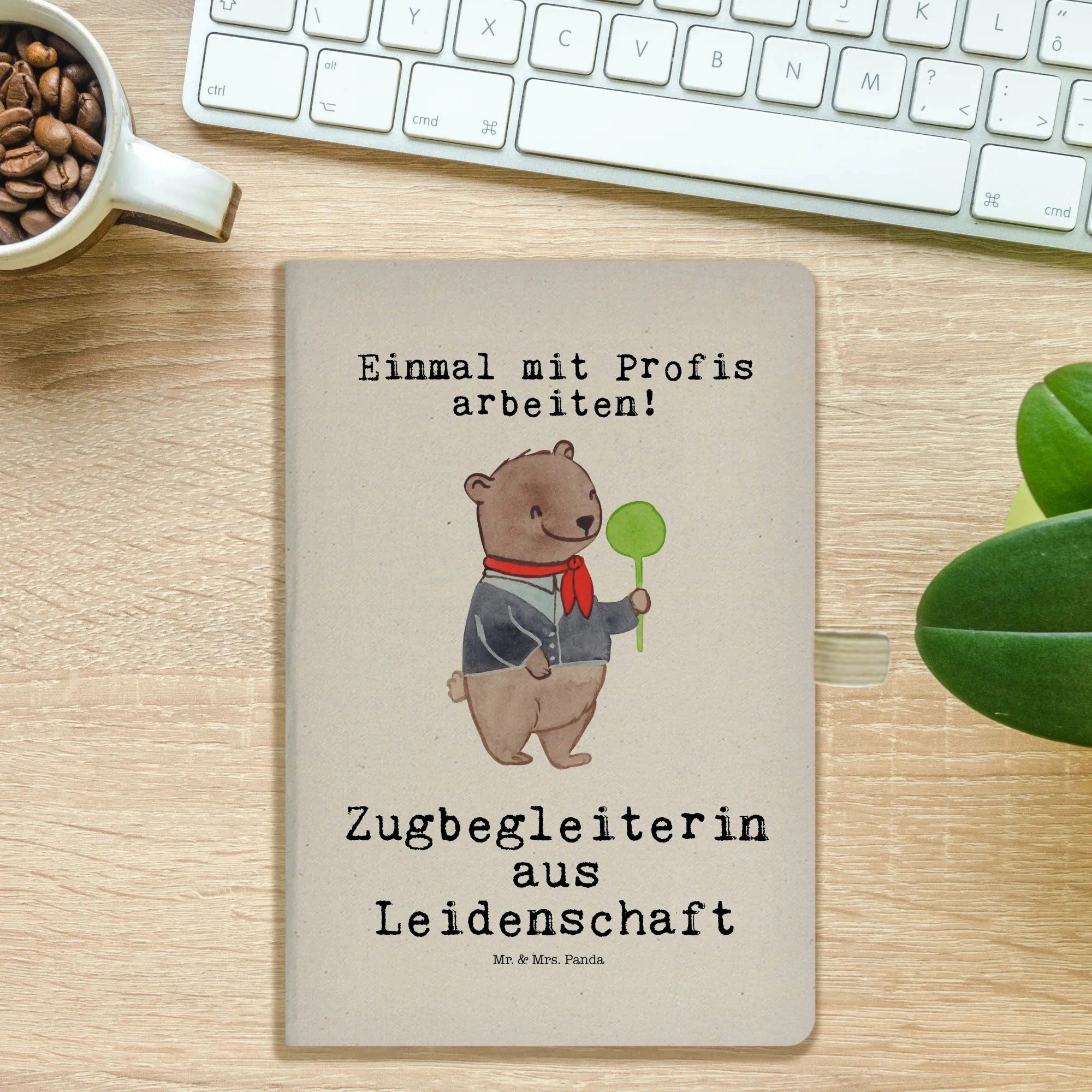 Thumbnail - Mr. & Mrs. Panda Notizbuch Zugbegleiterin Leidenschaft - Transparent - Geschenk, A5 Notizbuch, A Mr. & Mrs. Panda, Hochw...