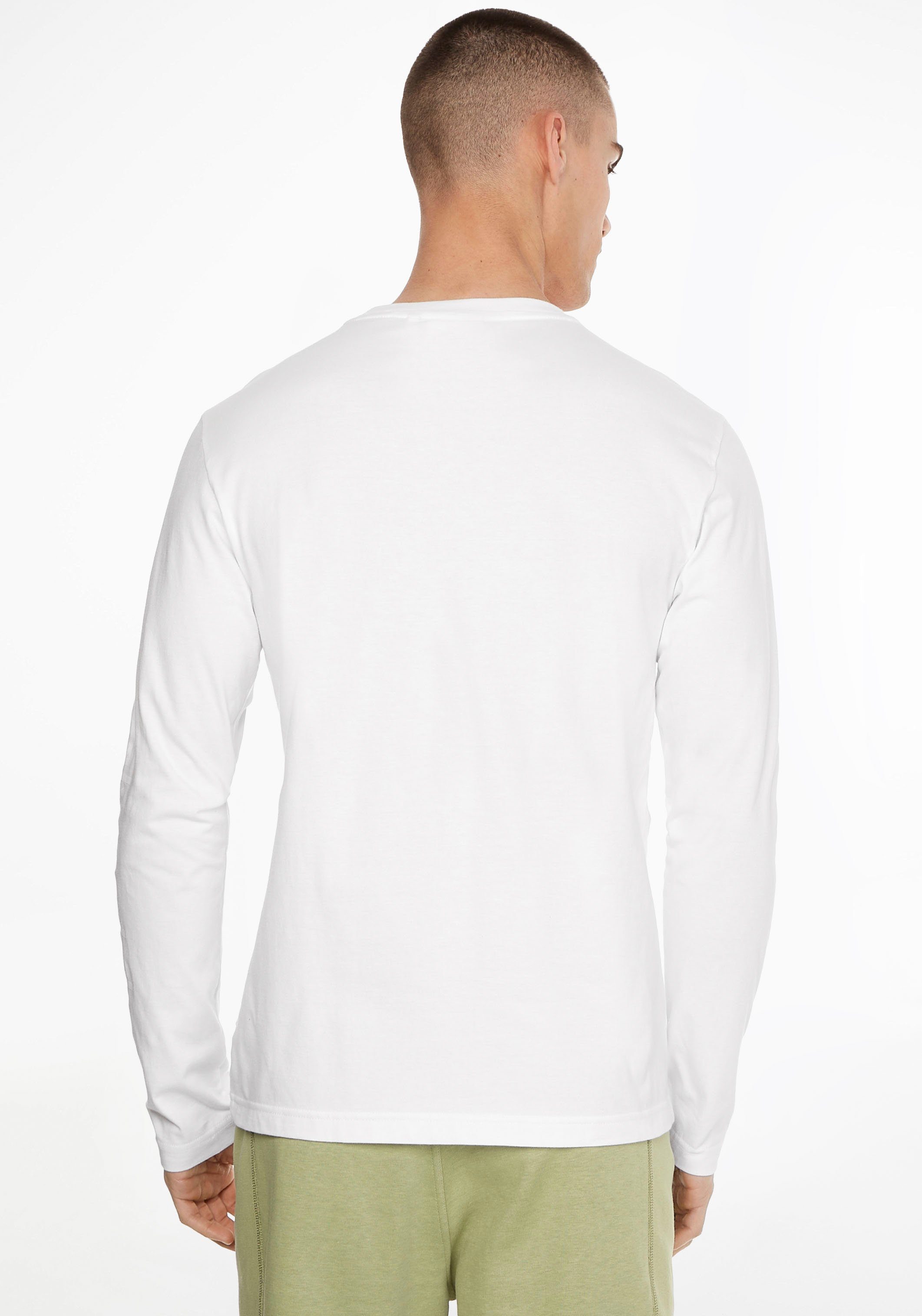 Klein LOGO white MIRRORED Langarmshirt bright Calvin