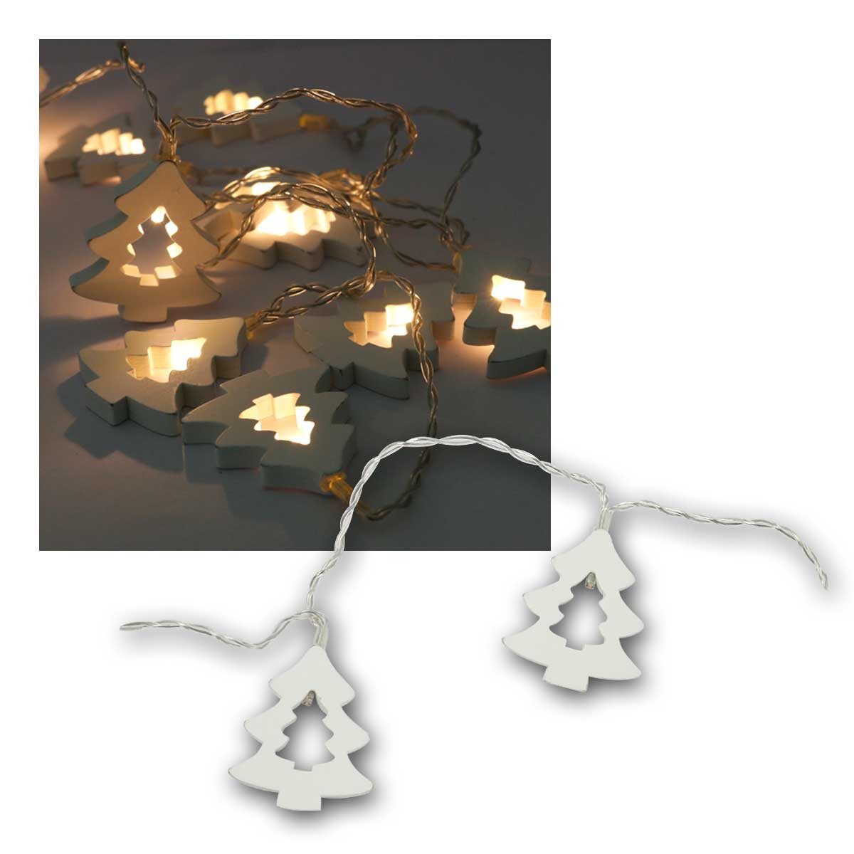 EGB LED-Lichterkette Lichterkette, 10 Tannenbäume, Batterie & Timer, ww