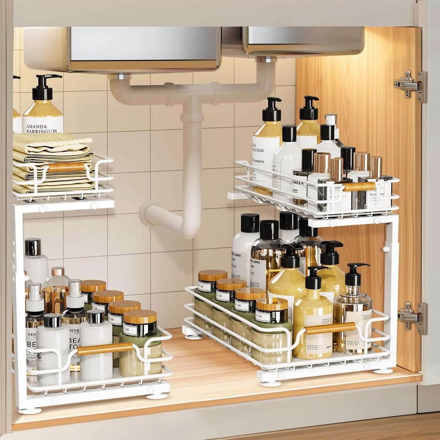 LuxusKollektion Unterstellregal Spülschrank Organizer 2 Fach, 2-tlg.