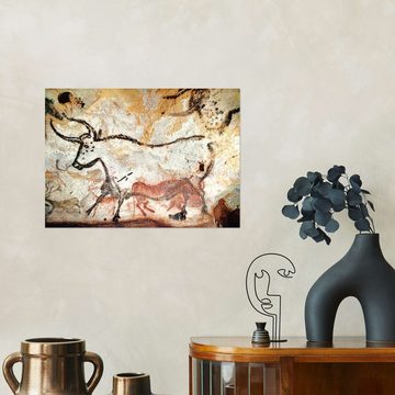 Posterlounge Wandfolie ARTOTHEK, Höhle von Lascaux, Zweiter Stier, Illustration
