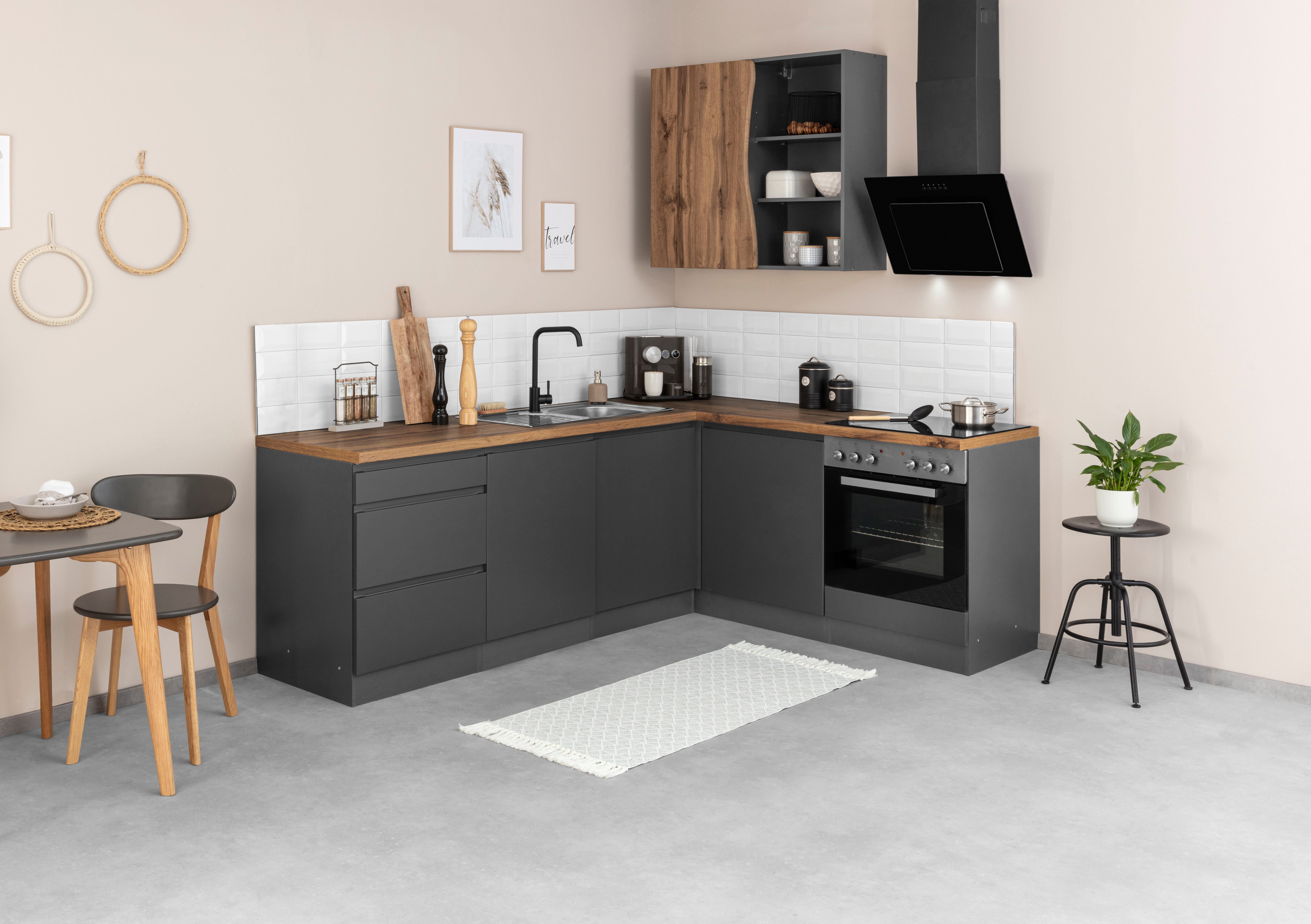 KOCHSTATION Winkelküche KS-Bruneck, Stellbreite 240/180 cm breit, wahlweise günstig online kaufen