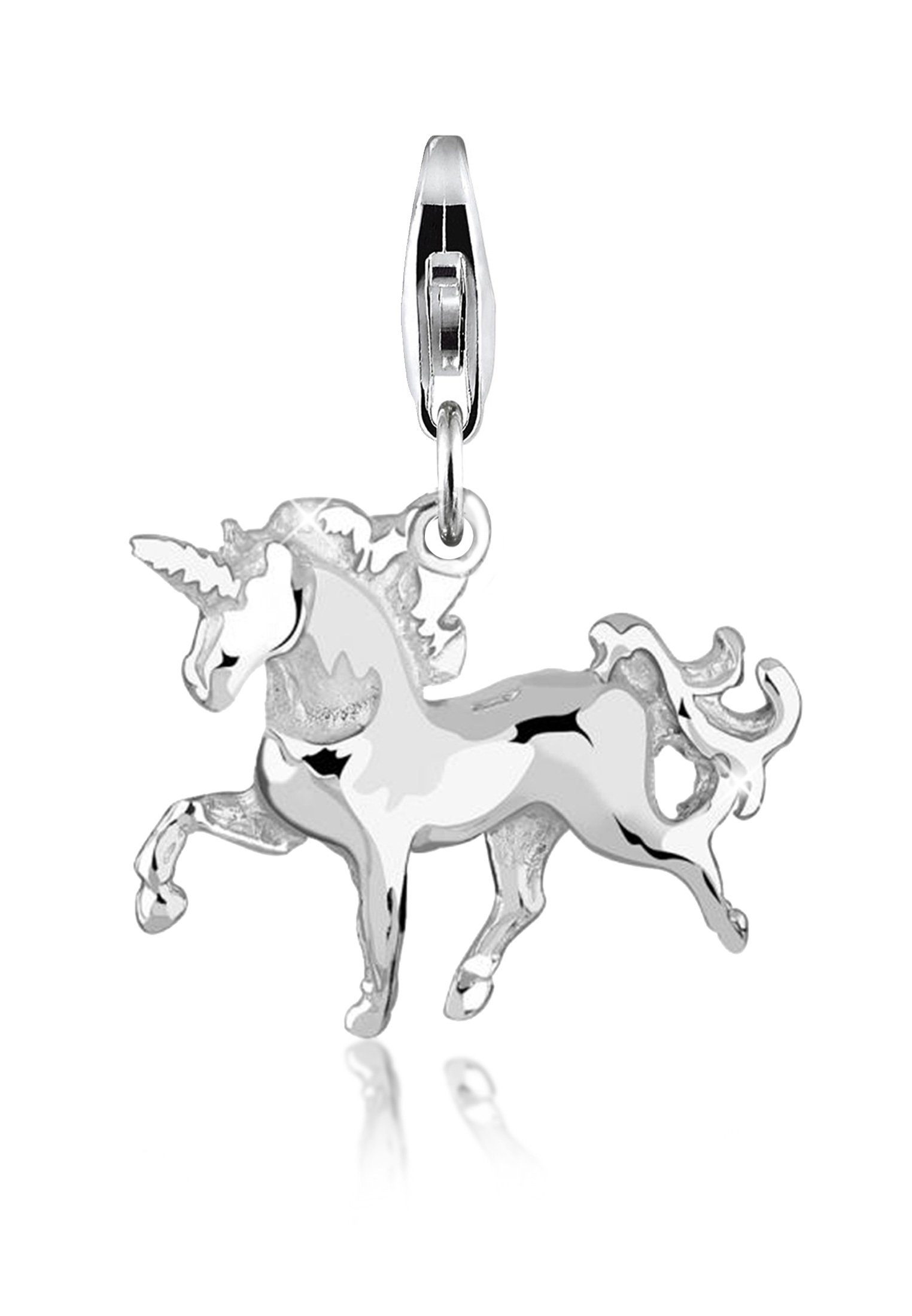 Nenalina Charm-Einhänger Einhorn Anhänger Pferd Elfe Fabelwesen 925 Silber