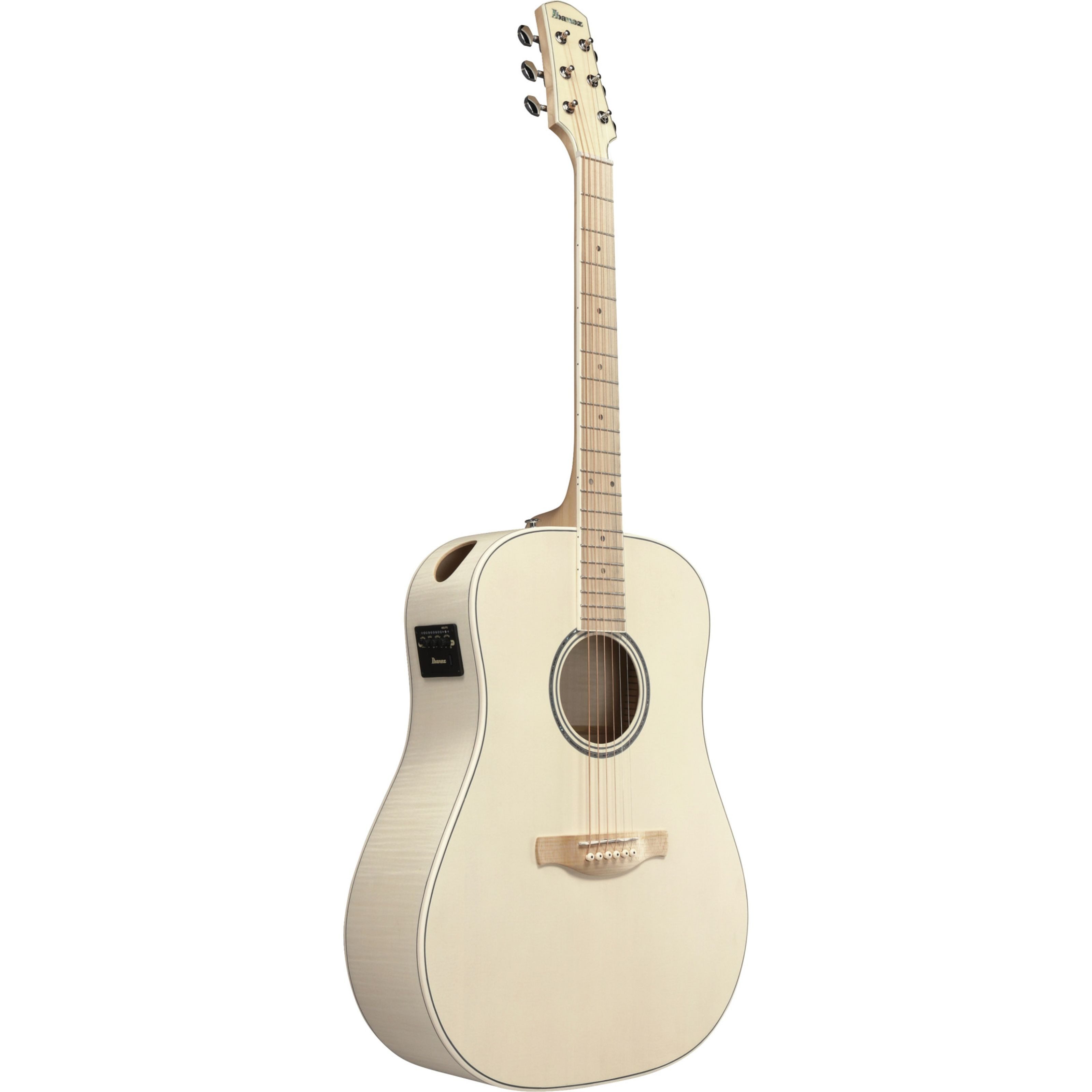 Ibanez Westerngitarre, Westerngitarren, Dreadnought Gitarren, AAD77M1E-OAW Open Pore Antique White - Westerngitarre