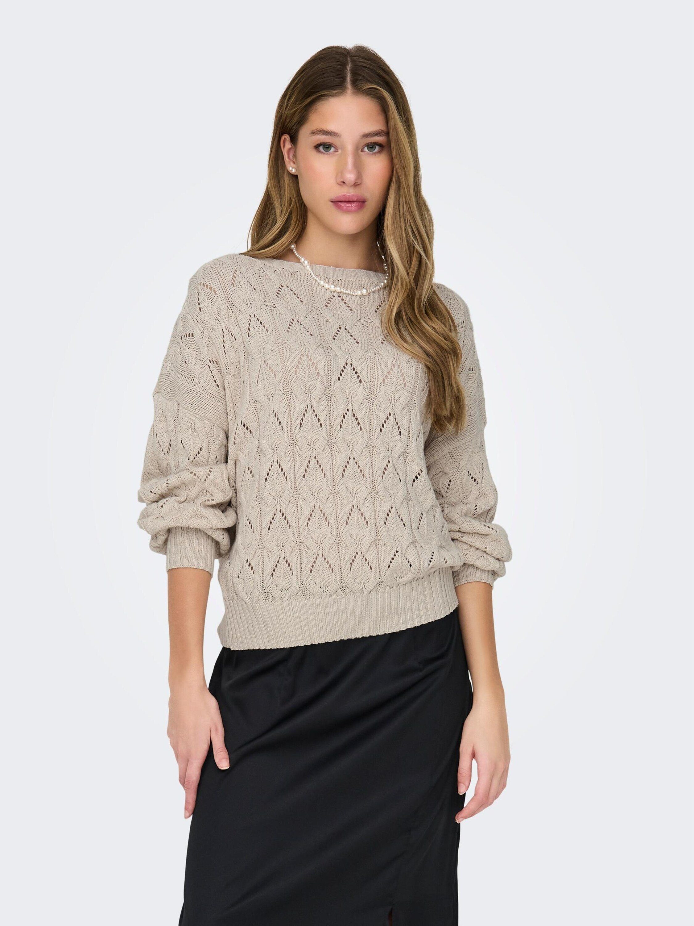 ONLY Strickpullover ONLBrynn (1-tlg) Lochmuster günstig online kaufen