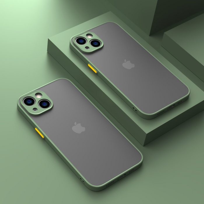 Syrox Handyhülle iPhone Hülle in matt-transparentem Design iPhone ab 11 bis 13 pro max
