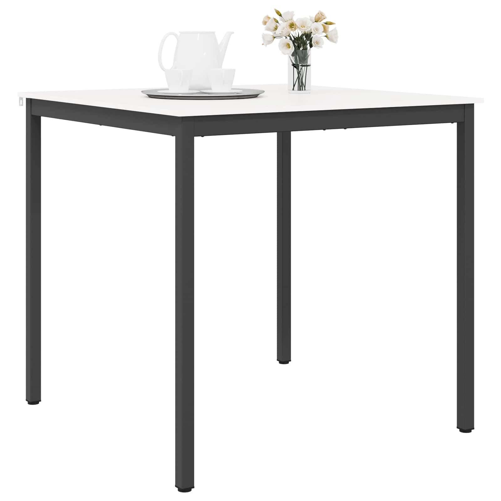 vidaXL Esstisch Bartisch Weiß 110 x 110 x 105 cm Massives Kiefernholz (1-St)
