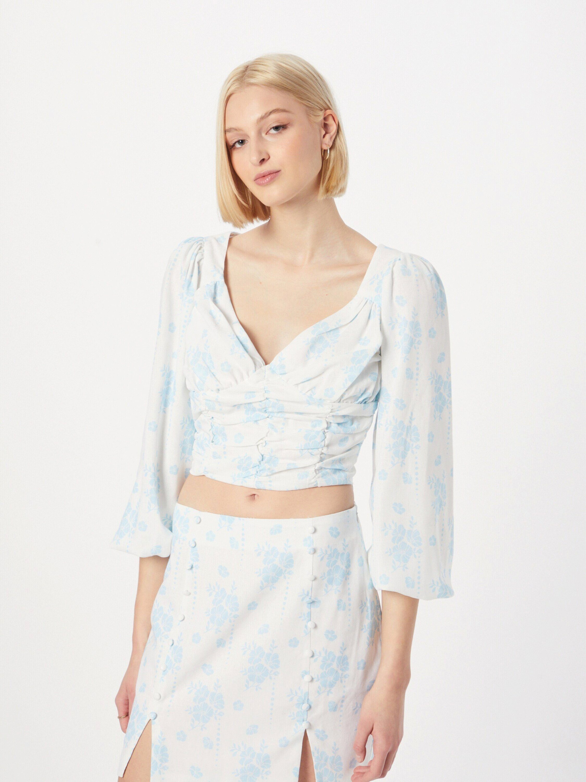 Glamorous Langarmbluse (1-tlg) Drapiert/gerafft