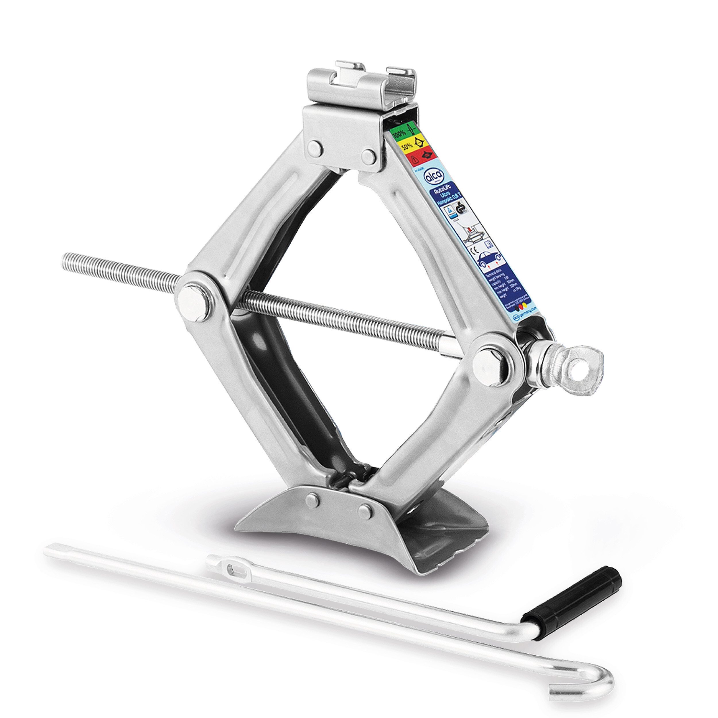 alca Wagenheber Kompakter Scherenwagenheber 0,8t, drehbarer Sattel, Hubhöhe 100-320mm, max. Hubhöhe: 32 cm, 1-tlg., Solo