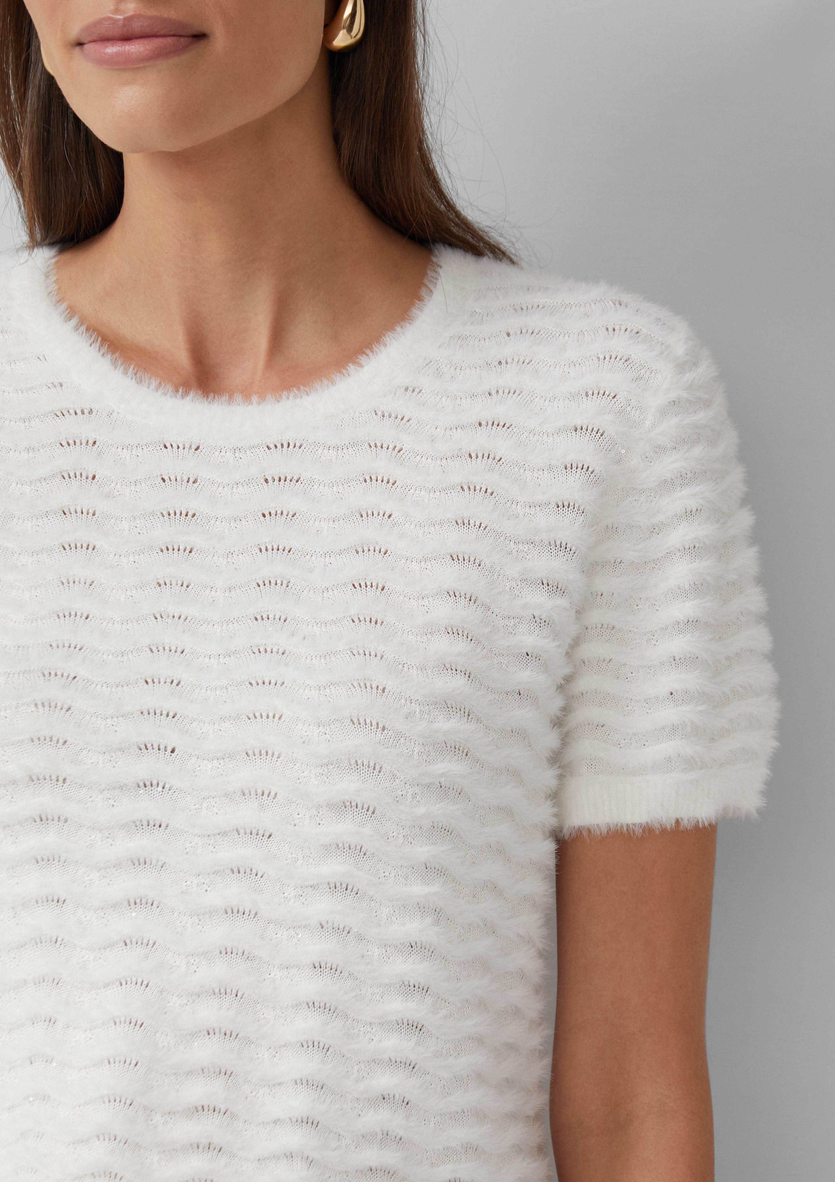 s.Oliver BLACK LABEL Strickpullover Kuscheliger Kurzarm-Pullover günstig online kaufen