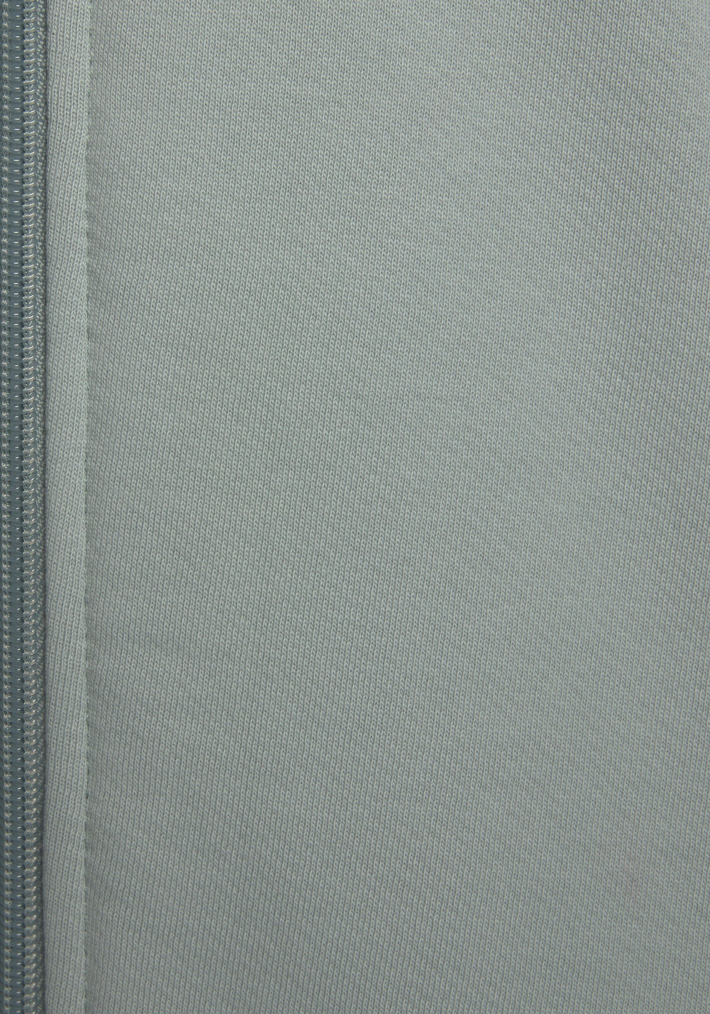 graublau aus Loungeanzug organischer LASCANA Loungewear, Sweatjacke Baumwolle,