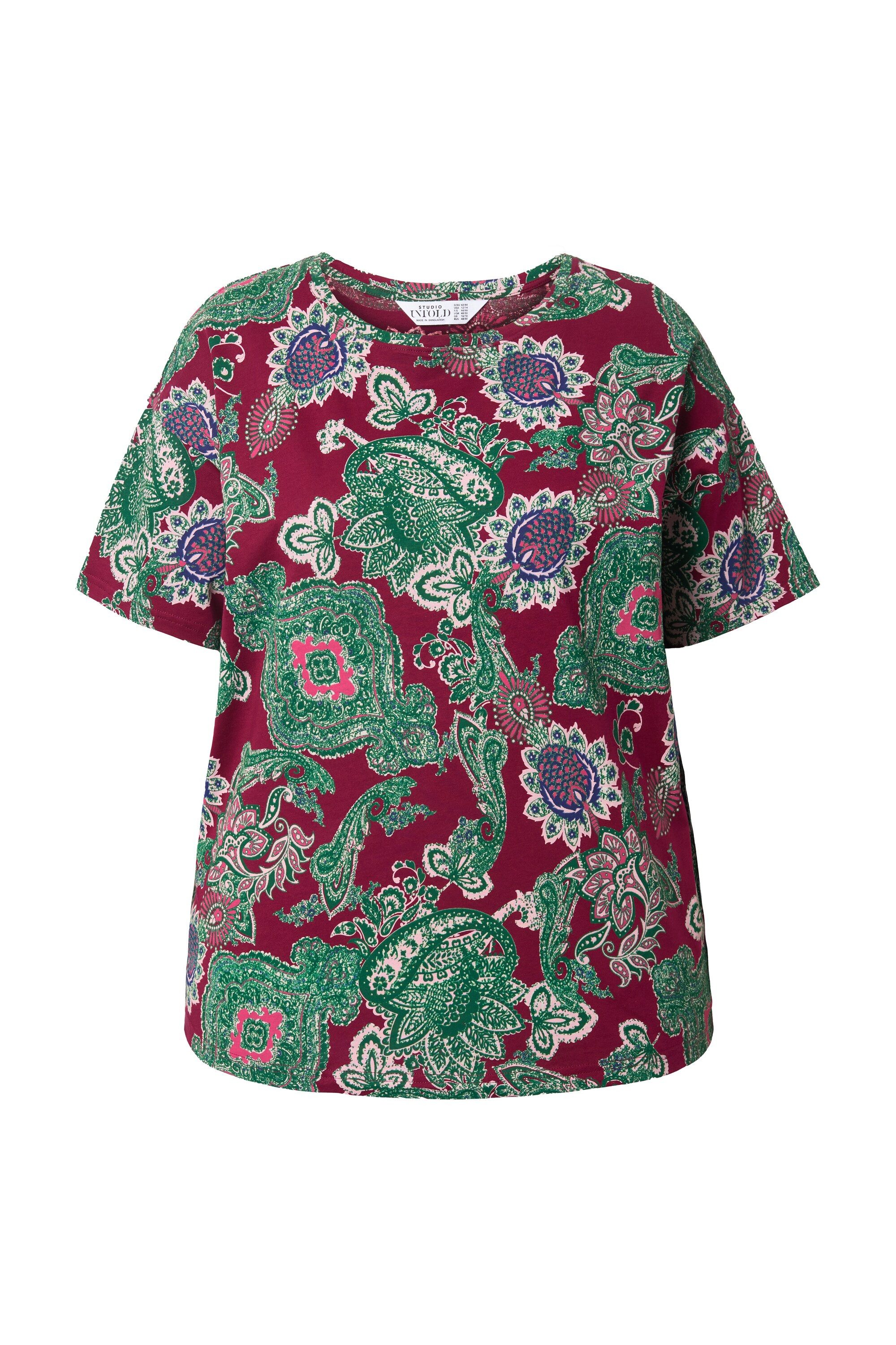 Studio Untold T-Shirt T-Shirt Paisley-Print Halbarm günstig online kaufen