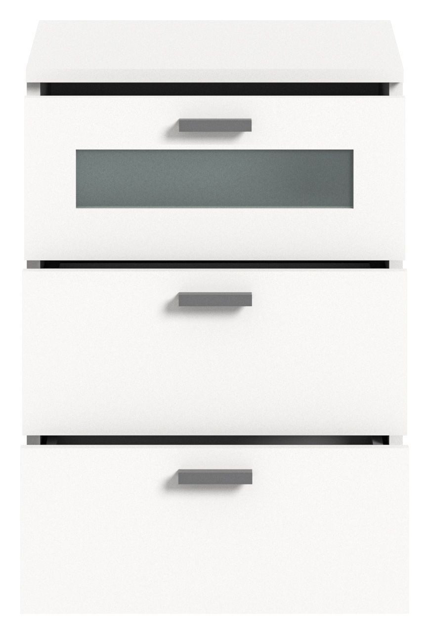 xonox.home Nachtkommode Xeno, Weiß Melamin 45x60x40 cm