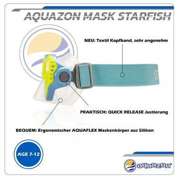 AQUAZON Taucherbrille STARFISH, Schnorchelbrille für Kinder 7-12 Jahre