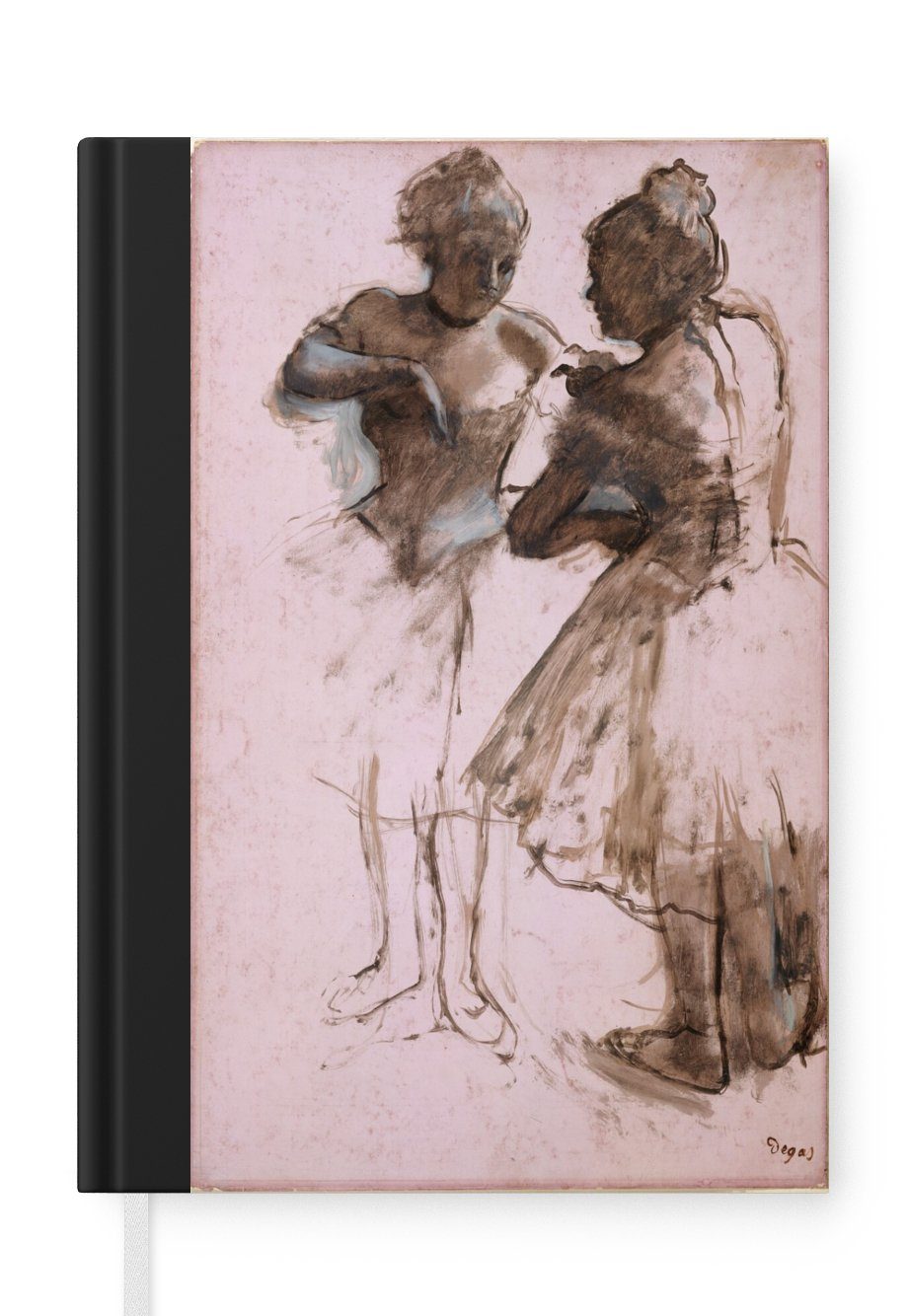 MuchoWow Notizbuch Zwei Tänzerinnen - Kunstwerk von Edgar Degas, Journal, Merkzettel, Tagebuch, Notizheft, A5, 98 Seiten, Haushaltsbuch