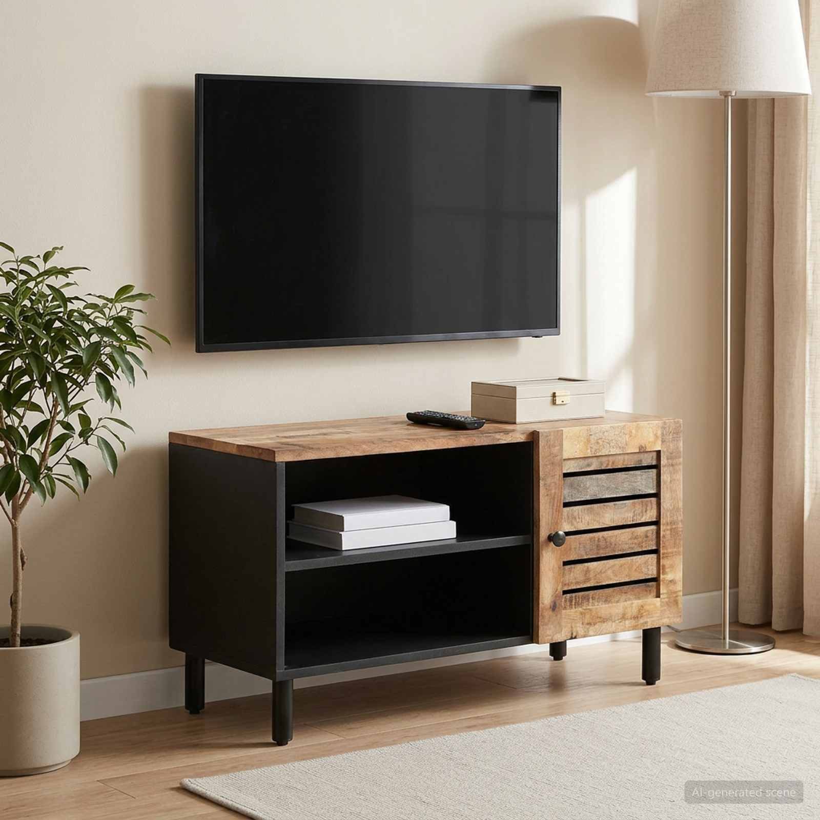 vidaXL Schranksystem Stauraumschränke Natur 80 x 33 x 46 cm Massivholz (1-St)