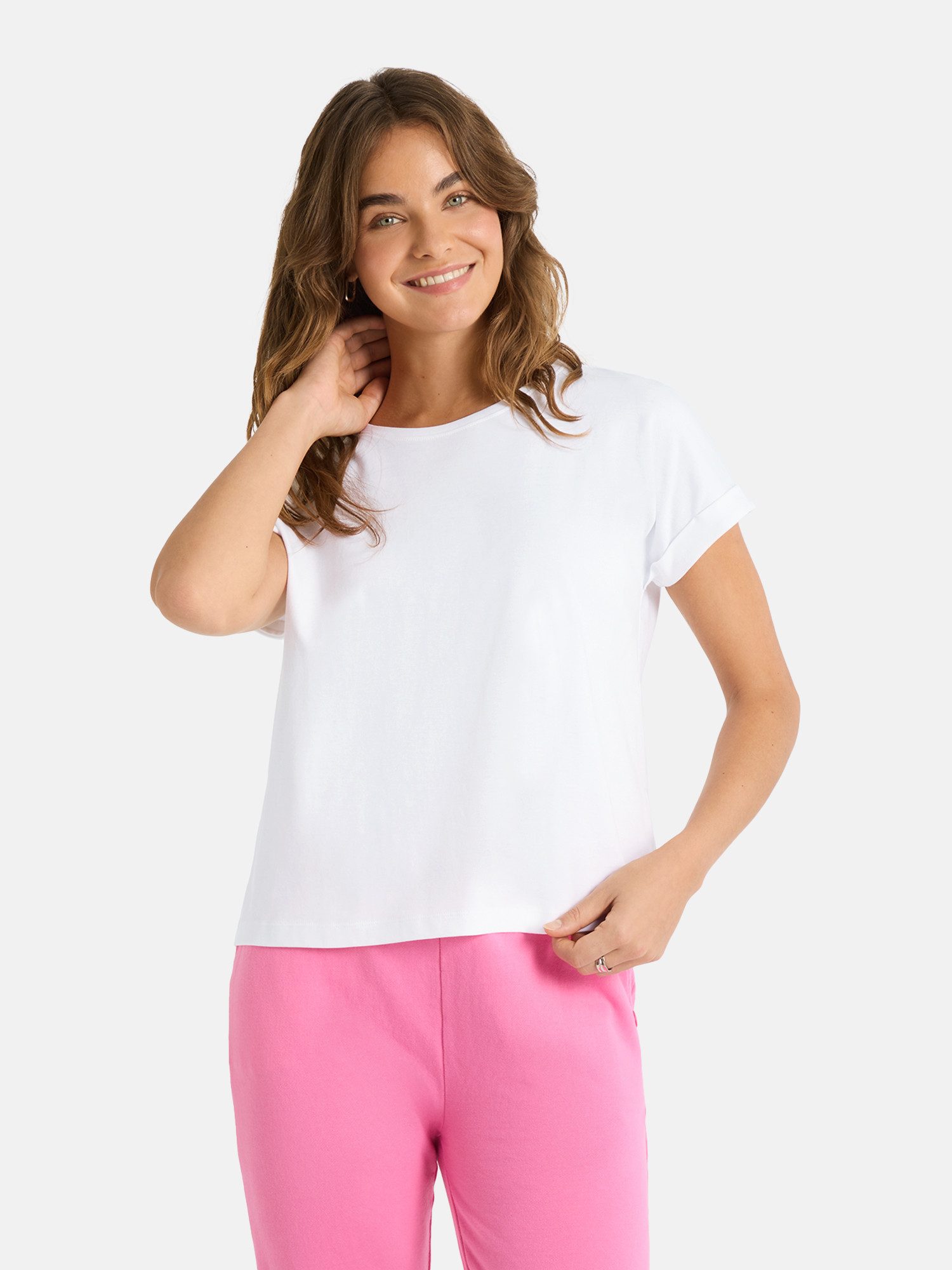 Lieblingsstück T-Shirt CamilaEP Ärmel mit Umschlag, Rundhals