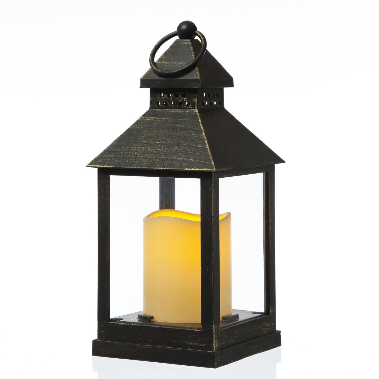 MARELIDA LED Laterne LED Laterne mit LED Kerze Windlicht flackernd H: 23cm günstig online kaufen