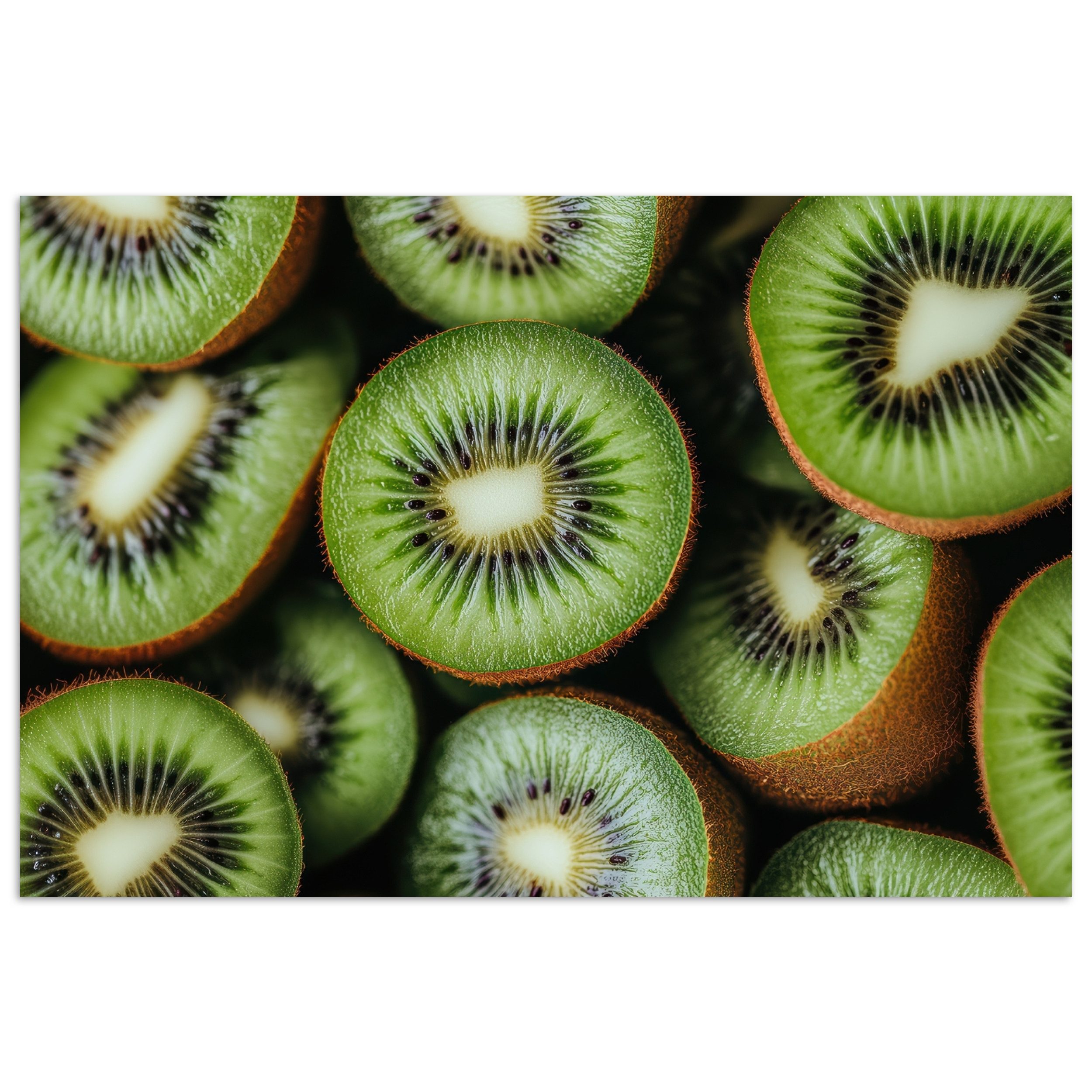 Poster Kiwi - Obst - Grün