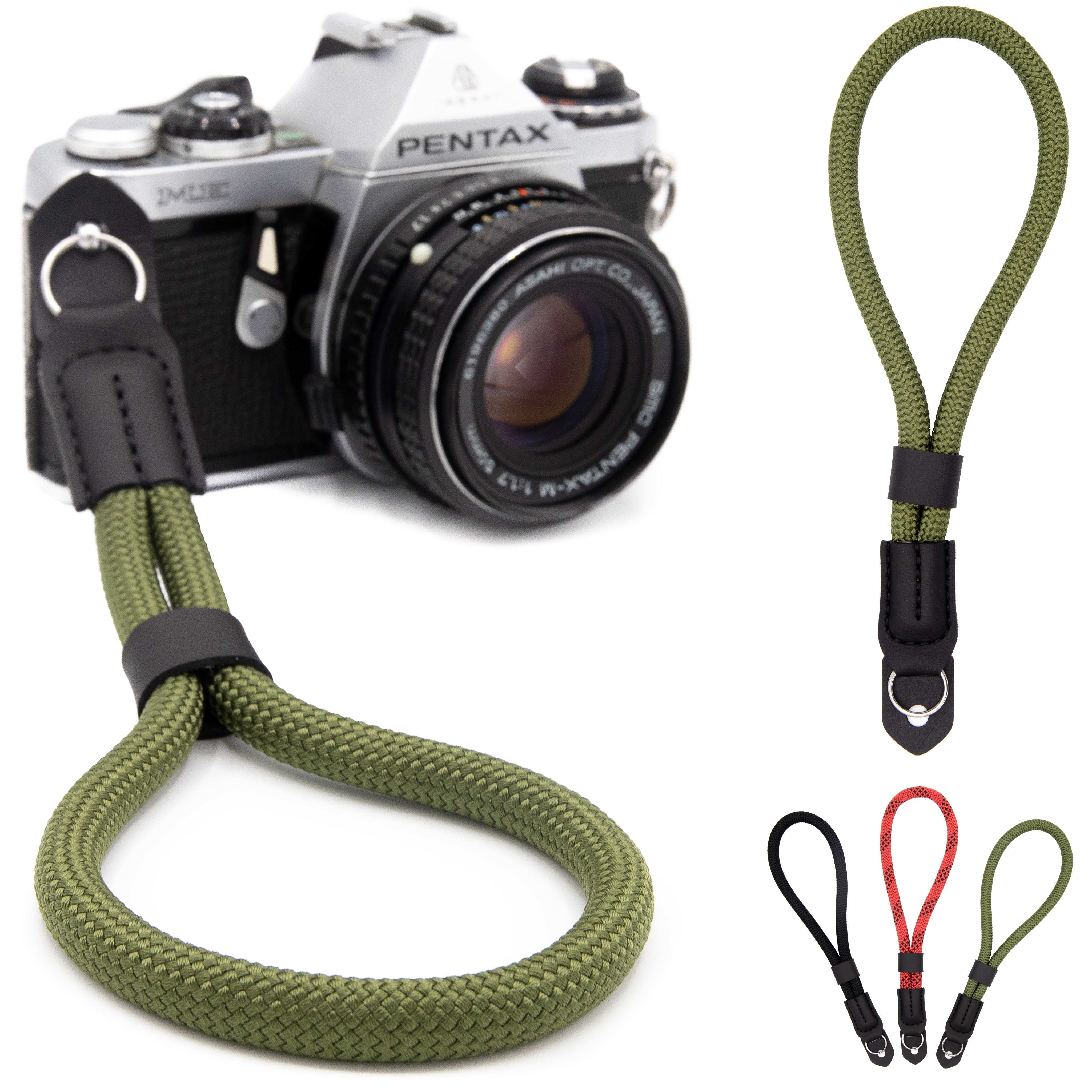 Lens-Aid Kamerazubehör-Set Handschlaufe in Seil-Optik für Kamera: Kameragurt  fürs Handgelenk geeignet für Canon, Nikon, Sony, Fujifilm, Olympus, Leica  etc.