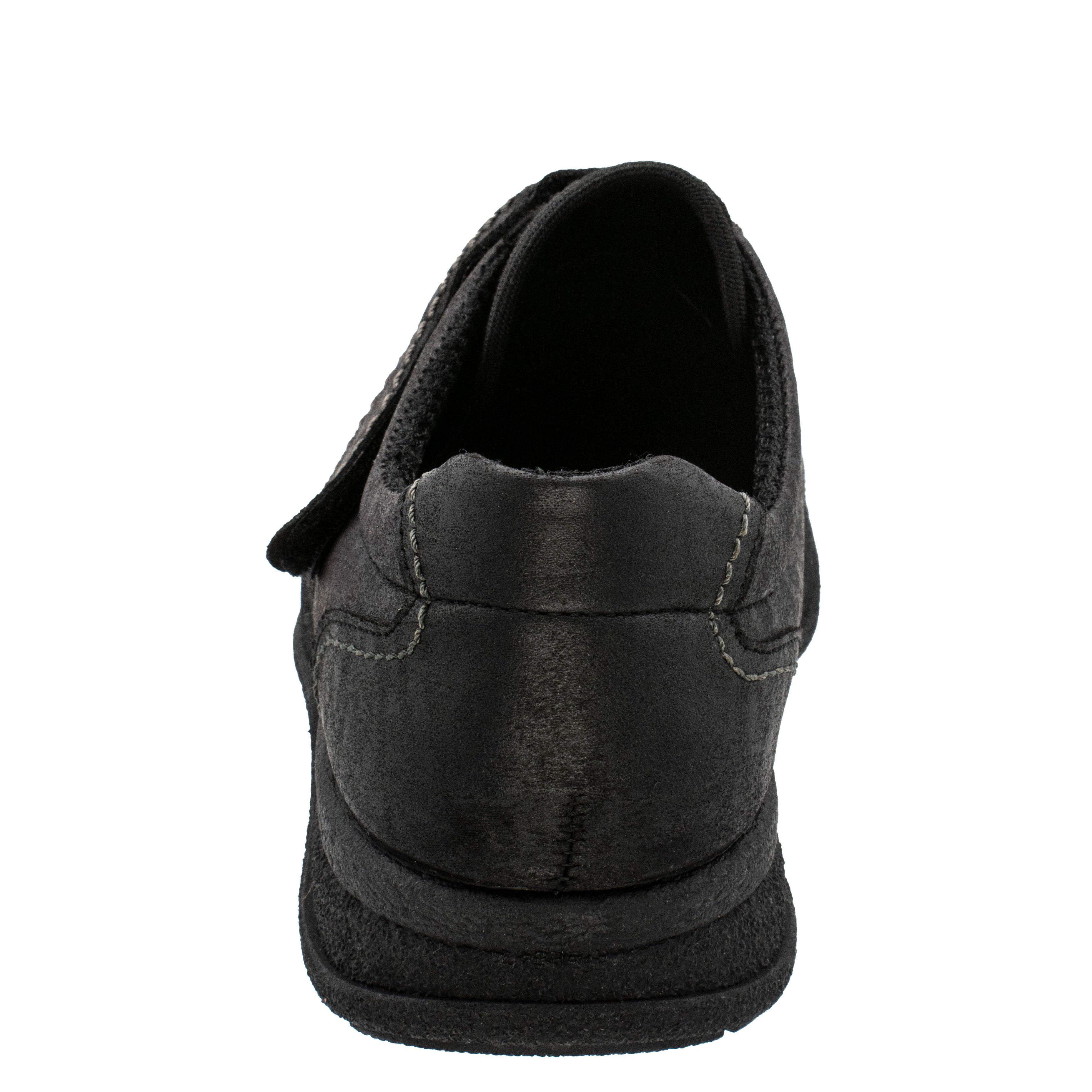 Fischer-Markenschuh Paul Klettschuh aus Stretchmaterial / Veloursleder, Einlegesohle herausnehmbar