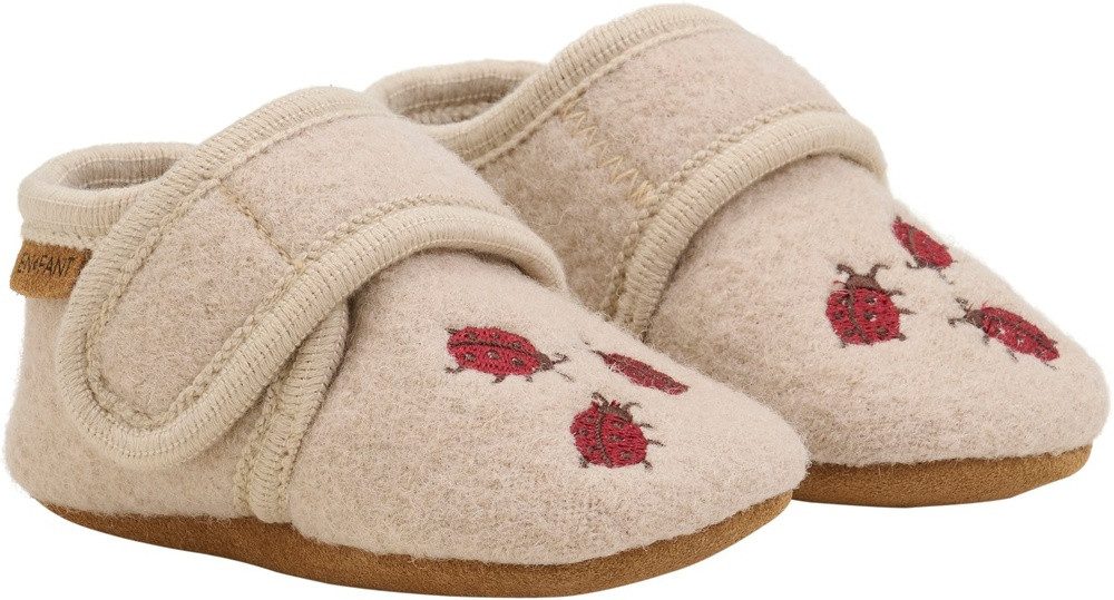 EN FANT Wool Slippers with Embroidery Hausschuh