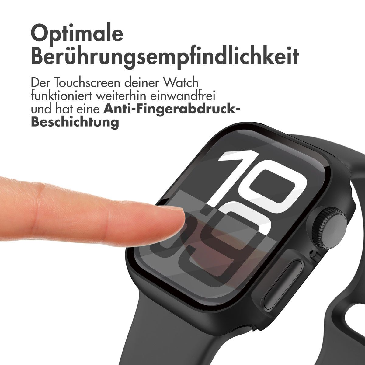 imoshion Displayschutzfolie imoshion Full Cover Hard Case Apple Watch 10 / 11 / 12 - 46 mm - Schwa, 1 Stück – Bild 3 von 5