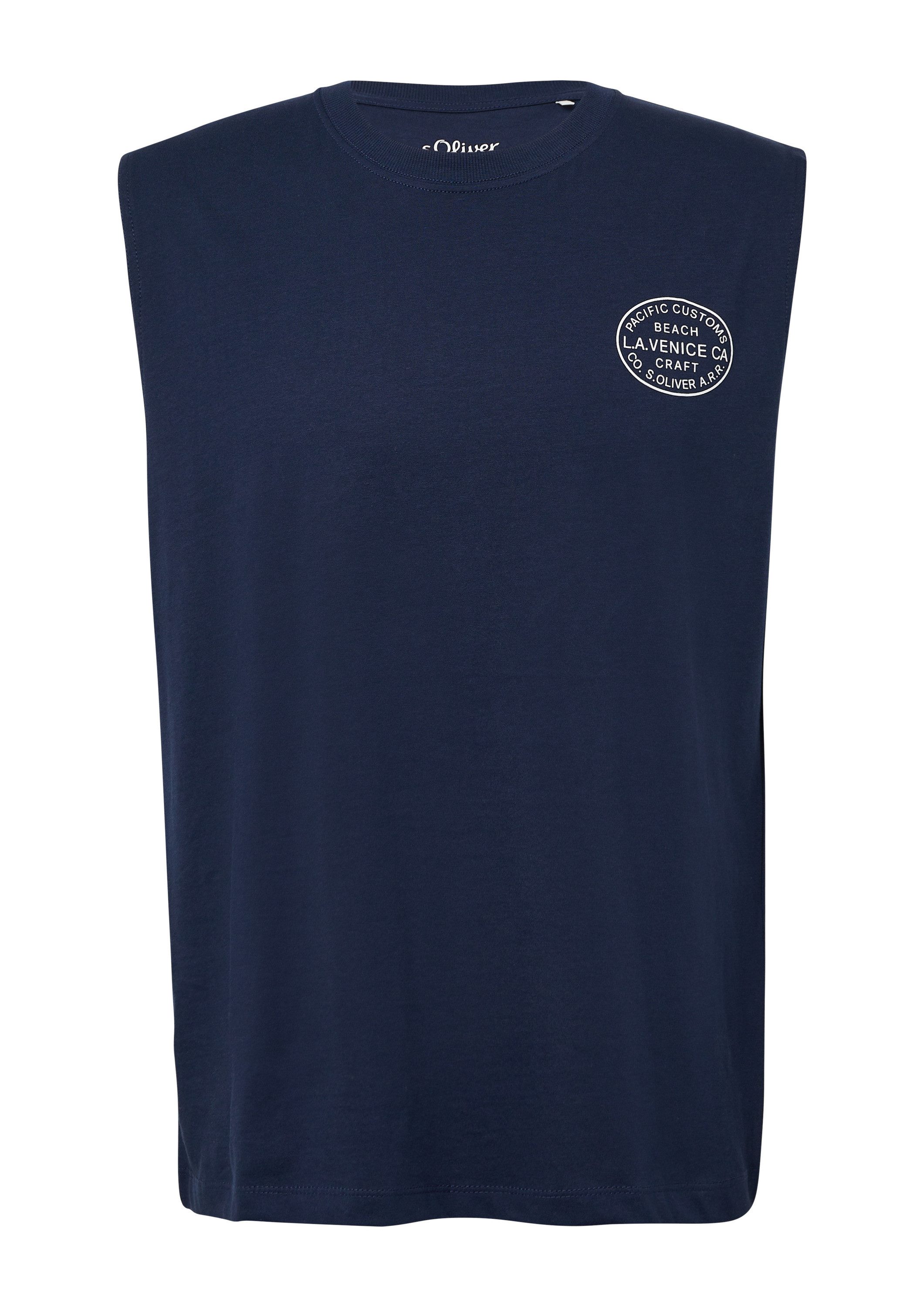 s.Oliver Muskelshirt T-Shirt Jersey-Tanktop im Relaxed Fit mit Print günstig online kaufen