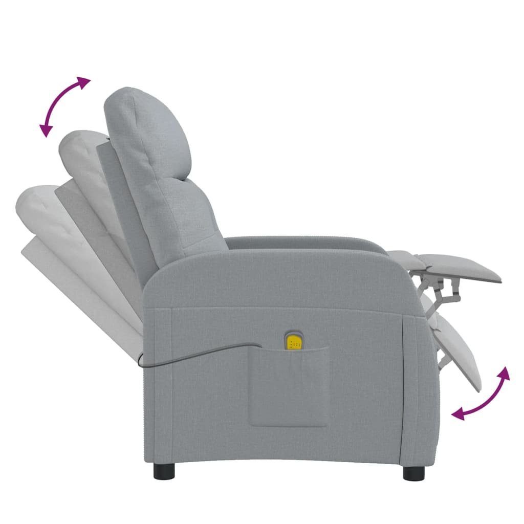 Sitzkomfort, ergonomisch Relaxsessel,hoher Massagesessel geformt, Hellgrau DOTMALL Stoff