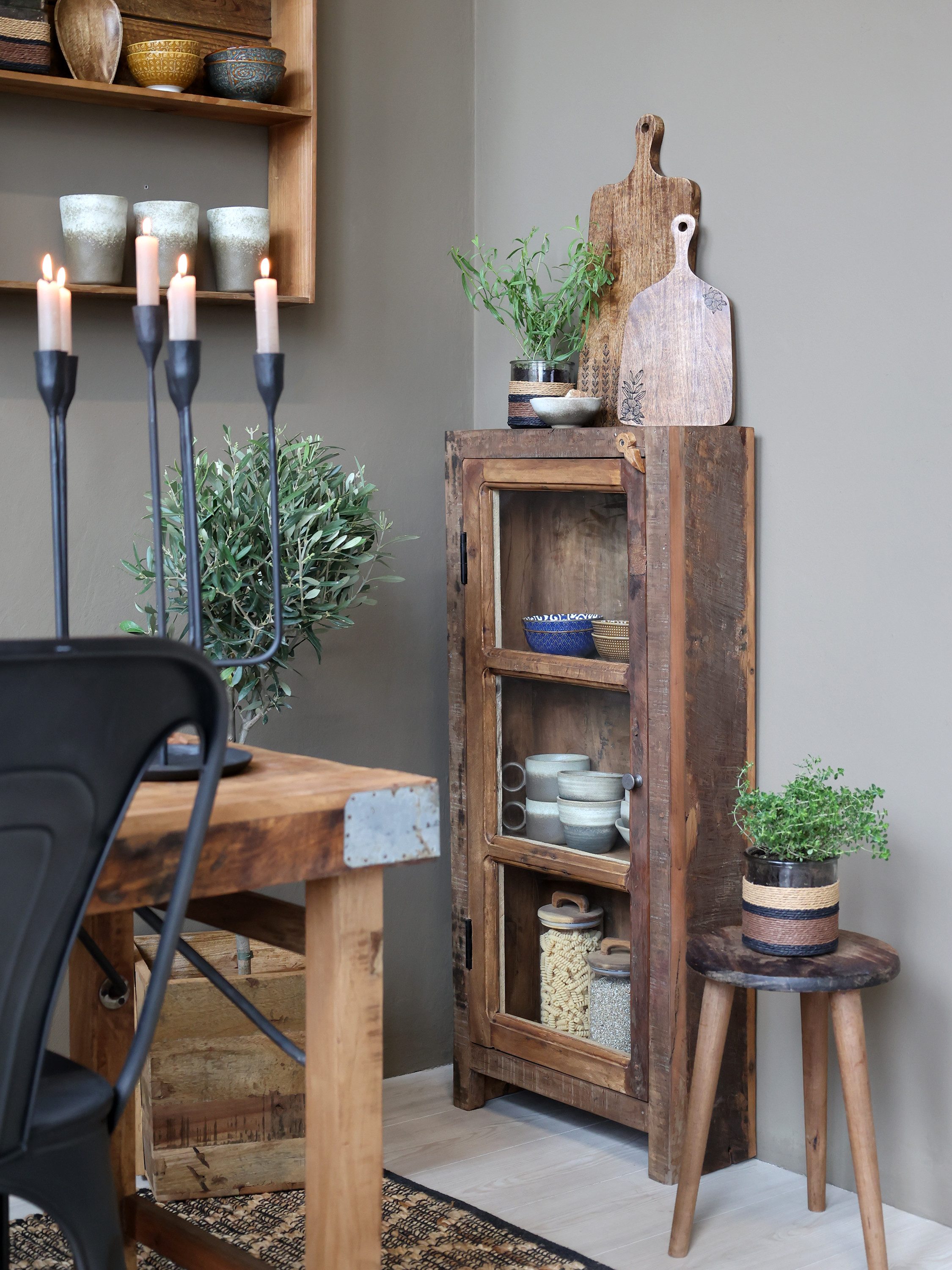 Chic Antique Standvitrine Chic Antique Grimaud Vitrinenschrank Holz m. Glas 40054700 H:105cm