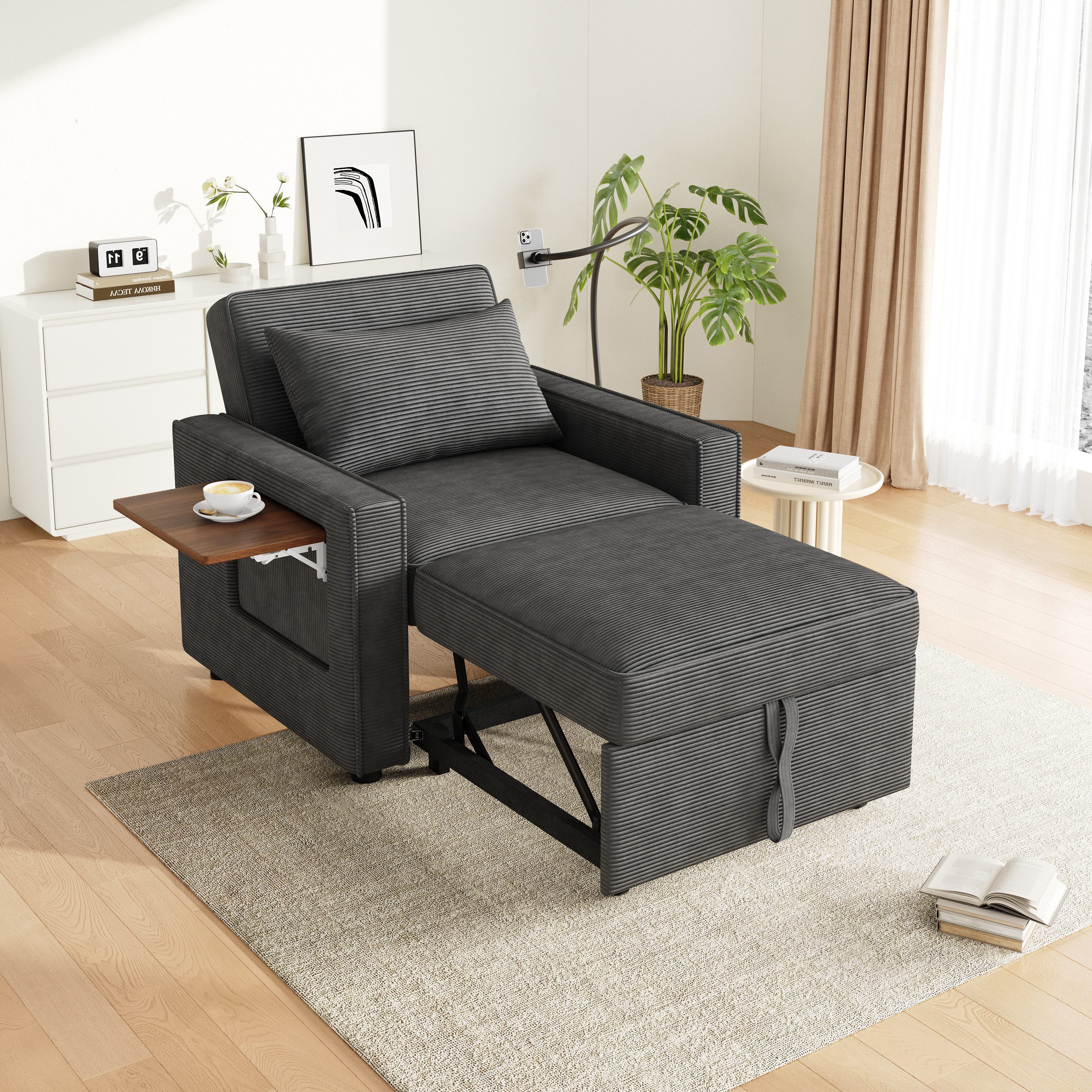 i@home Relaxsessel 1-Sitzer Sofa, faltbares Schlafsofa (platzsparend für Wo günstig online kaufen