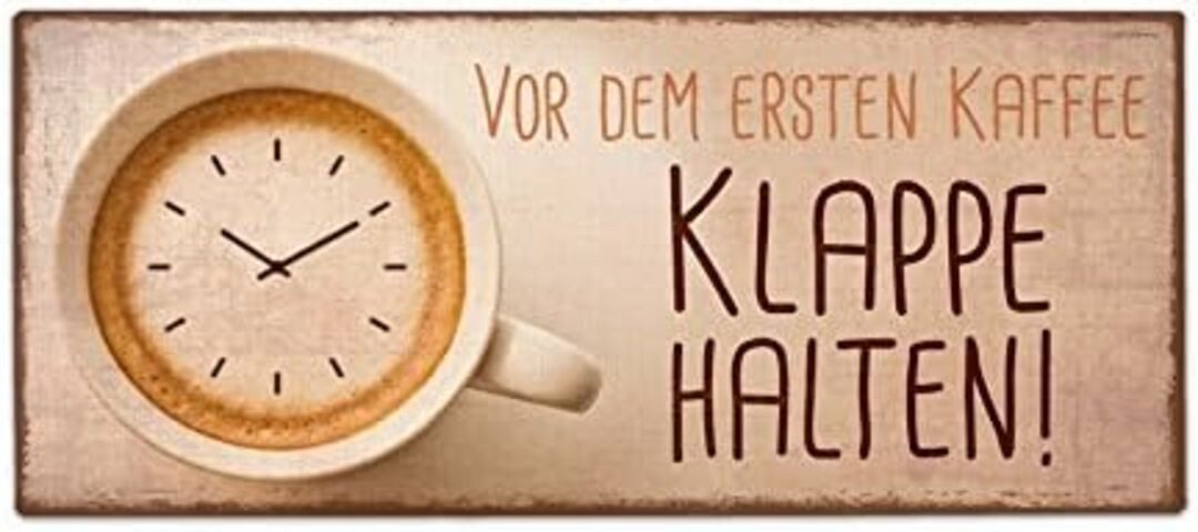 Lavida Metallschild Schild, Plastik, Mehrfarbig, 30,5x13Klappe halten, (1 St)