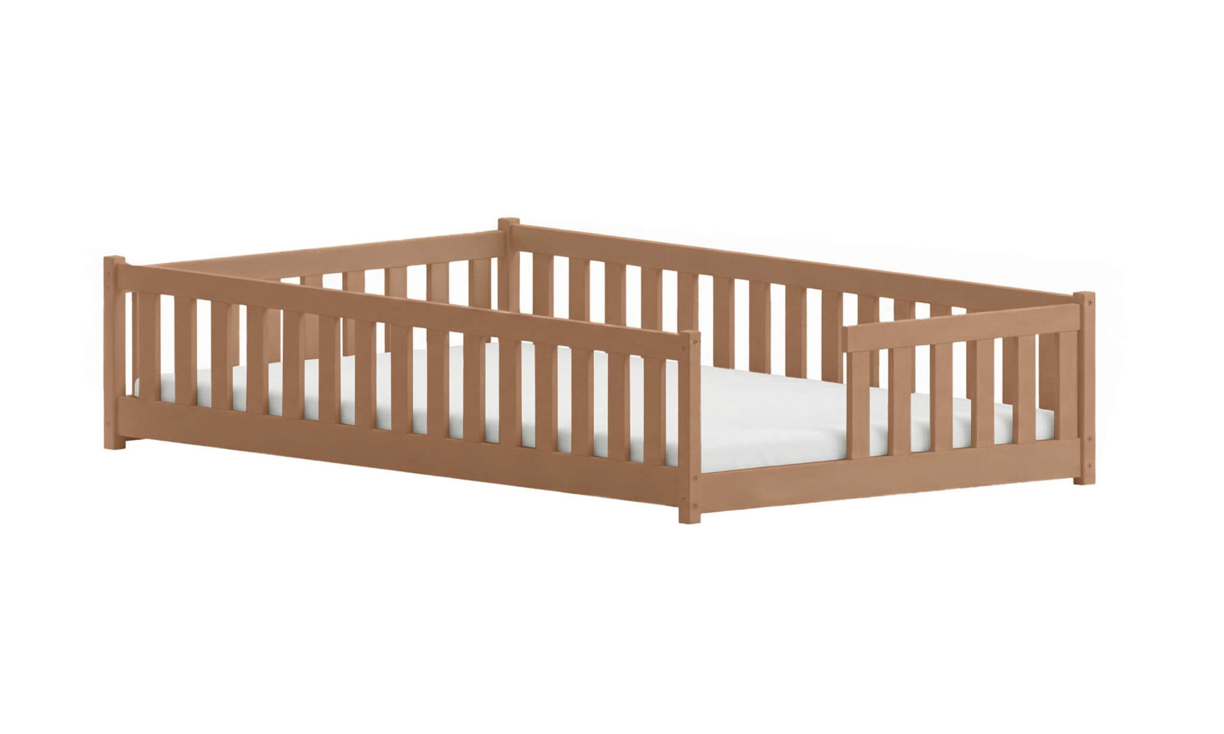 Kids Collective Kinderbett Bodenbett mit Rausfallschutz & Lattenrost Montessori Betten Kinder (Verfügbare Größen: 80 x 160, 80 x 180, 90 x 190, 90 x 200, 120 x  – Bild 2 von 3
