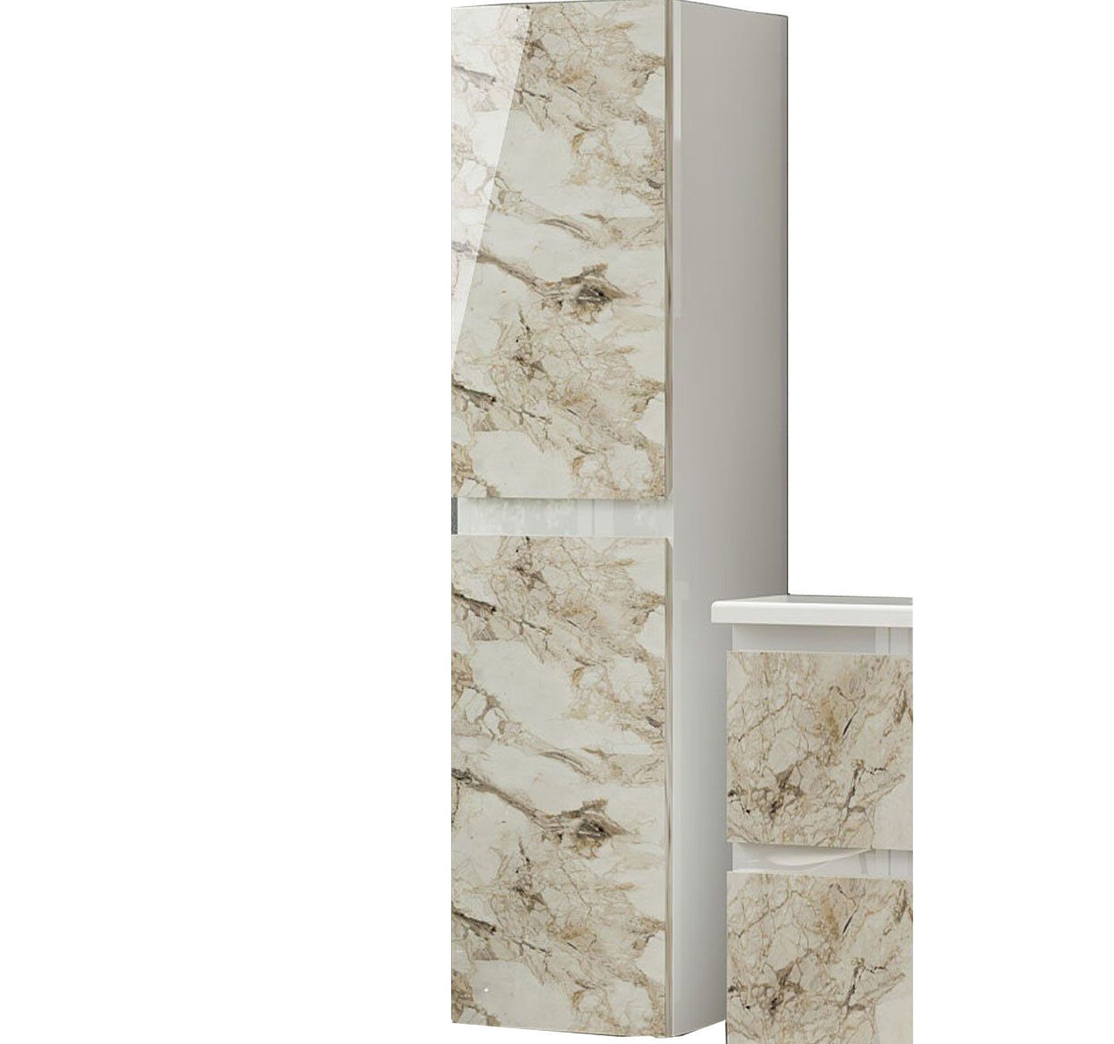 Homeline Hängeschrank Hängeschrank hochschrank Weiß / Beige Badezimmerschra günstig online kaufen