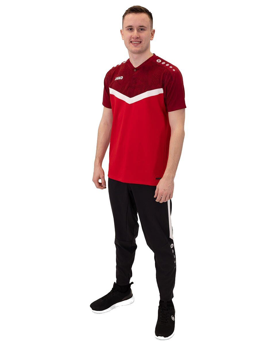 Jako Poloshirt Iconic (Polyester-Micro-Mesh) rot/weinrot Herren