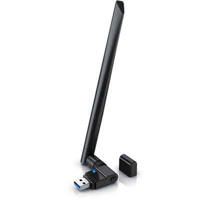 CSL WLAN-Dongle, USB 3.2 Gen1 Stick 1300 MBit/s Dual Band WiFi 2,4 + 5Ghz. 5dBi Antenne