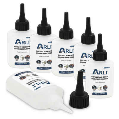 ARLI Klebstoff 6x Cyanoacrylat Sekundenkleber 50g, (Set, 6-tlg), Universal Cyanacrylat Kleber (300g)