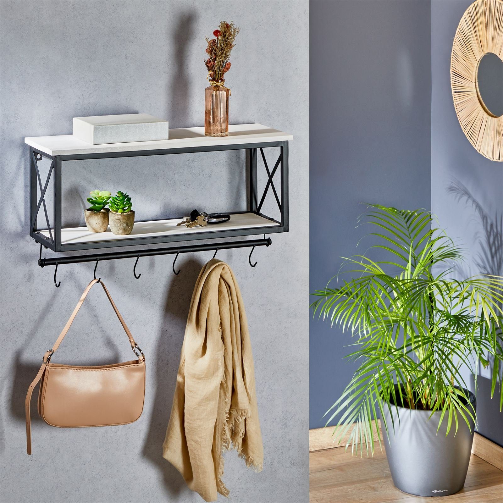 CARO-Möbel Garderobenhalter ARMANDO, Garderobe Wandgarderobe Garderobenleis günstig online kaufen