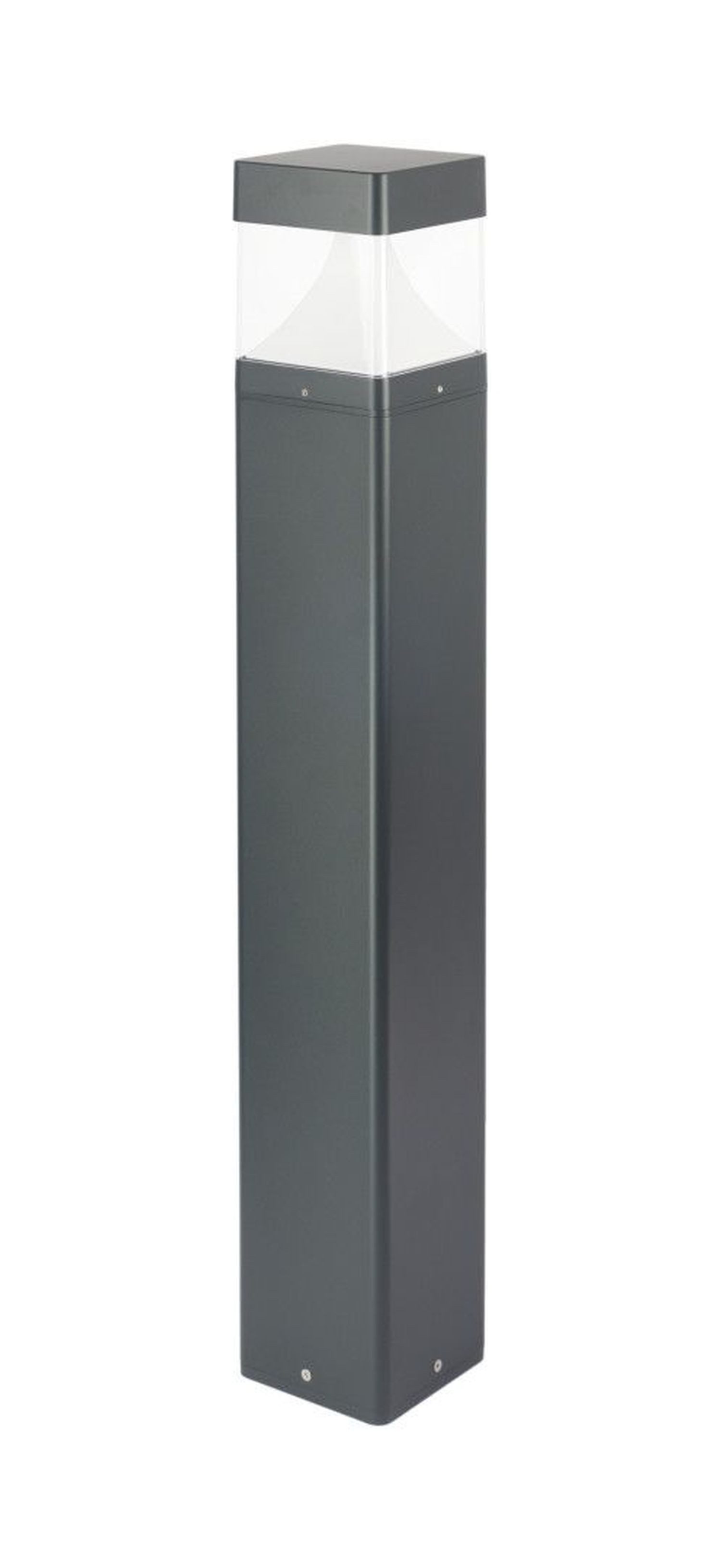 Licht-Erlebnisse Pollerleuchte FROWDO, LED fest integriert, Neutralweiß, LED Aluminium 100 cm hoch IP65 Anthrazit eckig 4000 K 1450 lm Modern