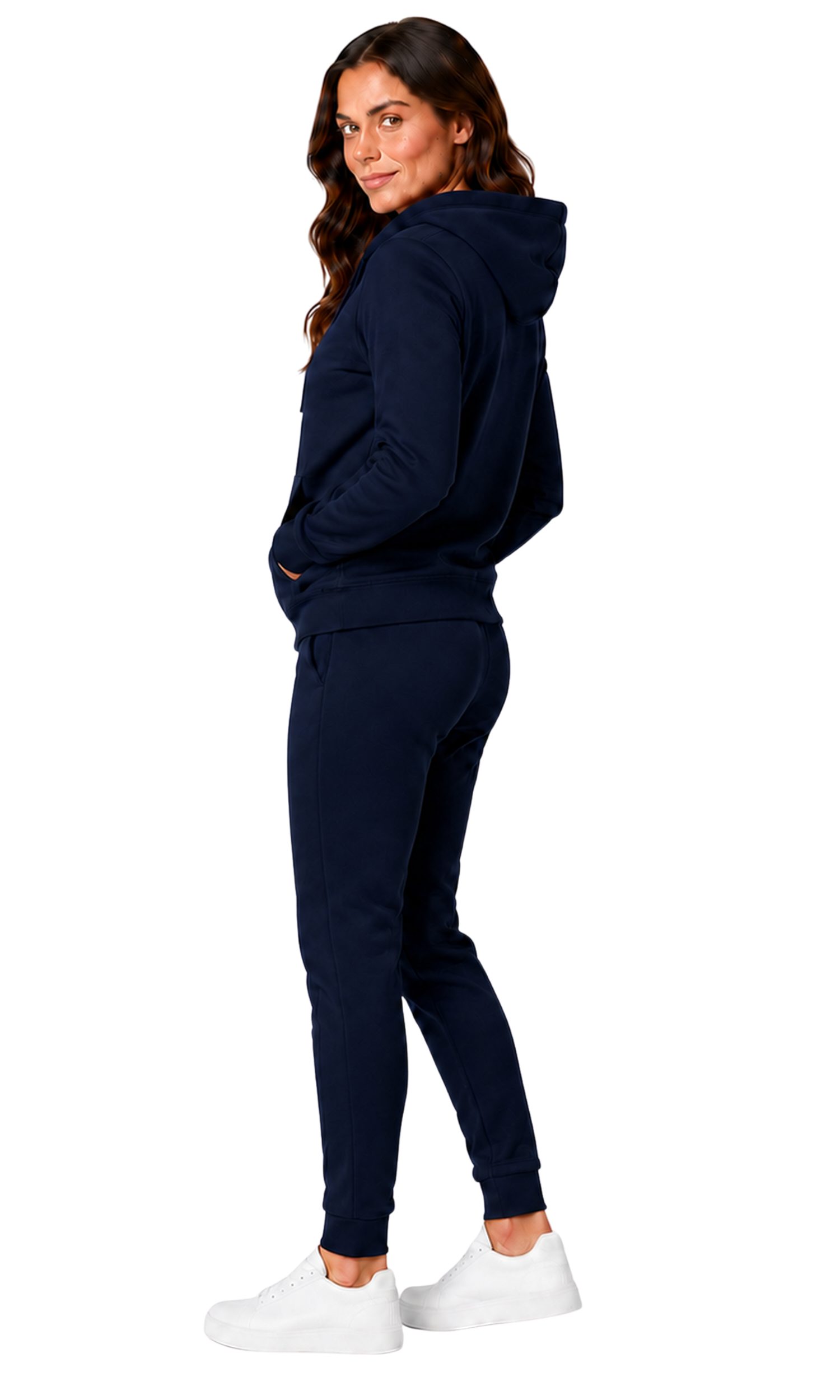 L.gonline Freizeitanzug Damen Jogging-ANZUG X240, Prime (Kapuzenjacke mit Reißverschluss, Hose, 2-tlg), Fitness Freizeit Casual
