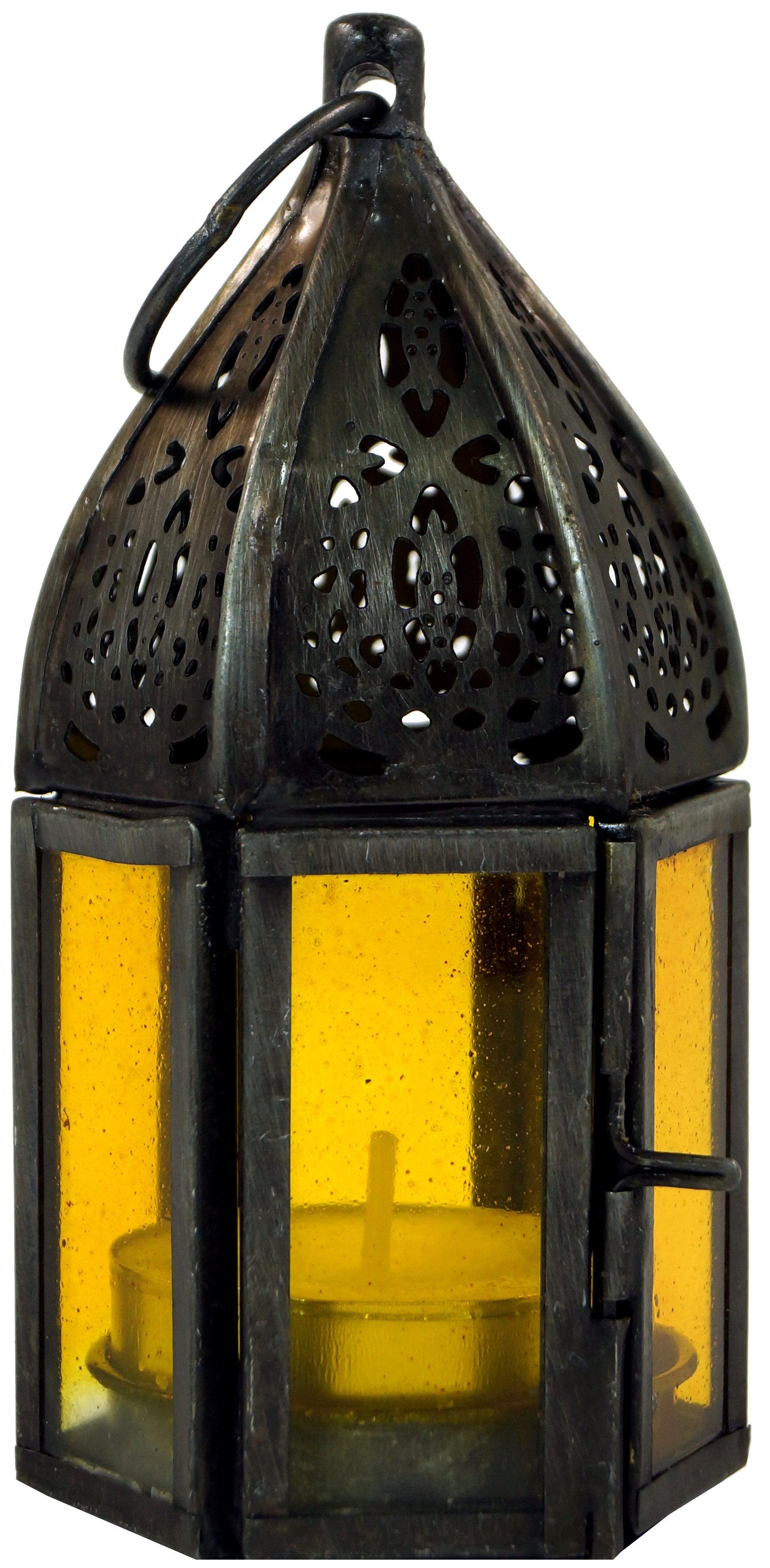 Guru-Shop Kerzenlaterne Orientalische Metall/Glas Laterne in.. günstig online kaufen