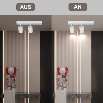 Nettlife Deckenstrahler Schwarz Wohnzimmer 2/3/4 Flammig Deckenleuchte GU10 Deckenspot, Schwenkbar 330°, LED wechselbar, Schlafzimmer Küche Flur