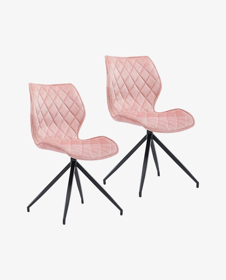 Duhome Esszimmerstuhl, 2er Set Esszimmerstuhl Polsterstuhl Stoff Samt Drehstuhl